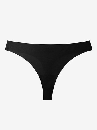 SchwarzNahtloser tief sitzender String-Tanga weich atmungsaktiv unsichtbar für den täglichen Gebrauch