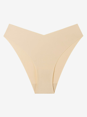Nude TönenNahtloser String-Tanga mit V-Ausschnitt niedrigem Bund weich atmungsaktiv und unsichtbar