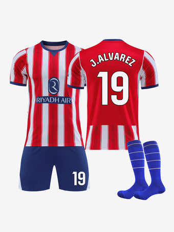 Nr. 1926/27 Nr. 7 Lee Kang Nr. 19 Alvarez Atletico Madrid Heimtrikot-Set 3-teilig für Erwachsene und Kinder