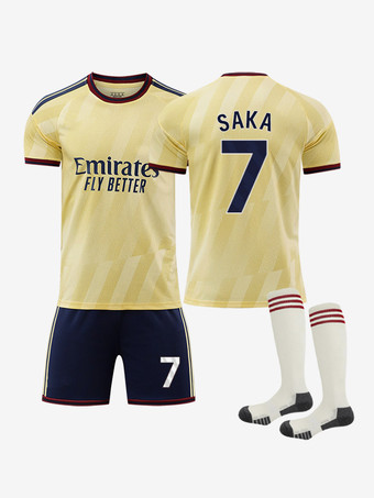 Nr. 7Arsenal Auswärtstrikot für Kinder Größe 41 (Rice) Größe 29 (Havertz) 3-teiliges Set (Saison 26/27)