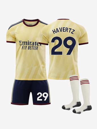 Nr. 29Arsenal Auswärtstrikot für Kinder Größe 41 (Rice) Größe 29 (Havertz) 3-teiliges Set (Saison 26/27)