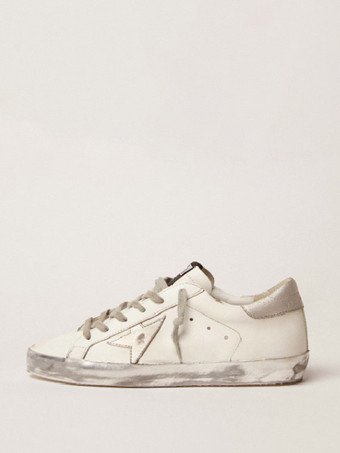 plateado Zapatillas de deporte para mujer con diseño de patines y punta redonda con cordones y diseño metálico