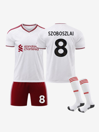 Nr. 826/27 Auswärtstrikot-Set Nr. 7 Wirtz Nr. 9 Isak für Erwachsene und Kinder