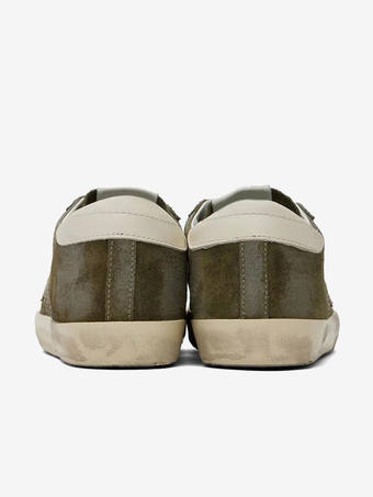Zapatillas de skate verde oliva Zapatos de deporte con cordones con estampado de estrellas y punta redonda para mujer