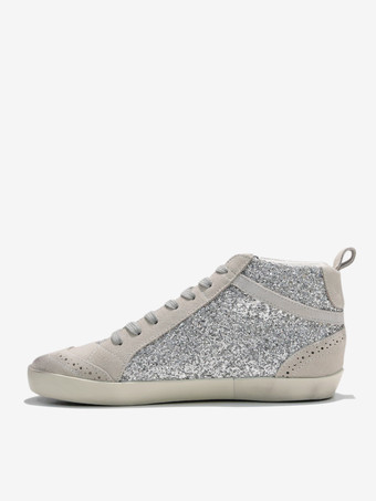Baskets Femmes À Bout Rond Argenté Chaussures À Lacet Étoile Décontractées Plates
