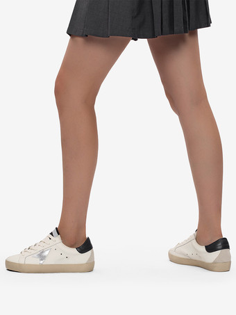 Rosa Skate-Sneakers für Damen mit runder Spitze und Schnürung Freizeitschuhe