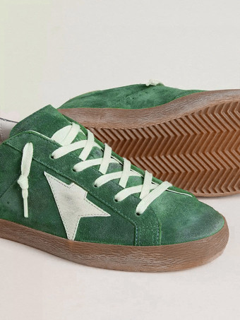 Zapatillas de skate de ante con punta redonda y cordones para mujer