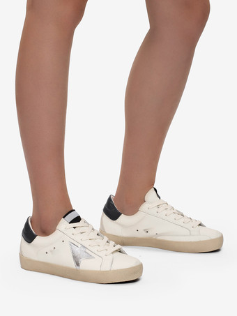 Rosa Skate-Sneakers für Damen mit runder Spitze und Schnürung Freizeitschuhe