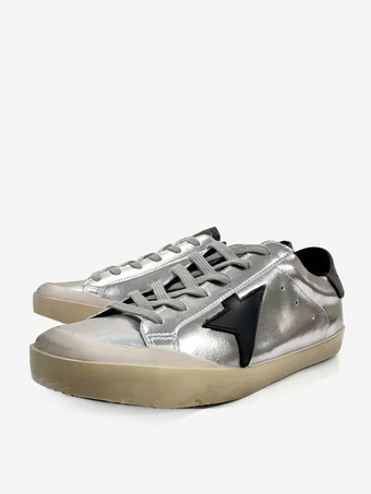 Zapatillas skate con estampado de estrellas plateadas para mujer