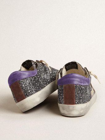 Zapatillas de deporte con purpurina para mujer Zapatillas de skate con cordones y estampado de estrellas con punta redonda