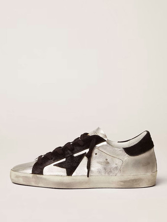 Negro de PUZapatillas skate con estampado de estrellas plateadas para mujer
