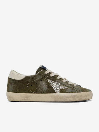 Zapatillas de skate verde oliva Zapatos de deporte con cordones con estampado de estrellas y punta redonda para mujer