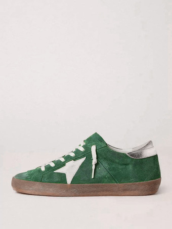 verde Zapatillas de skate de ante con punta redonda y cordones para mujer