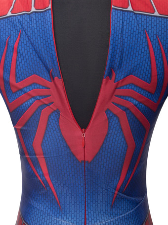 女性用スパイダーマンコスチューム 本物の赤いスーパーヒーロー ライクラ スパンデックス ジャンプスーツ キャットスーツ ゼンタイ