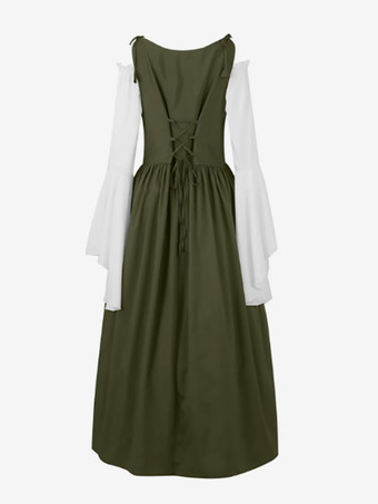 Damen Renaissance Überkleid Mittelalter Bauernkostüm Kleid