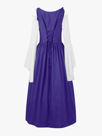 Damen Renaissance Überkleid Mittelalter Bauernkostüm Kleid