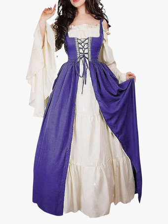 LilaDamen Renaissance Überkleid Mittelalter Bauernkostüm Kleid