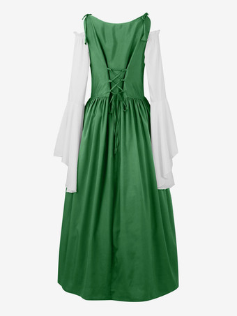 Damen Renaissance Überkleid Mittelalter Bauernkostüm Kleid