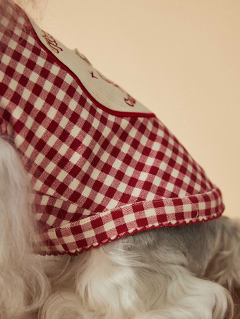 Débardeur rouge à carreaux pour chien chemise sans manches pour animaux de compagnie avec nœud décoratif vêtements respirants pour petits chiens