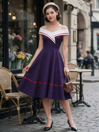 Classic Vintage Dresses, Pin Up Dresses ,Vintage Style Christmas Dress