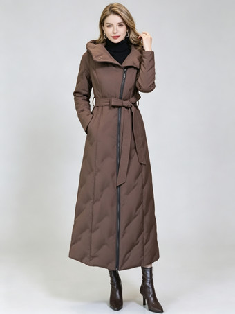 Women's Long Down Jacket Winter Puffer Coat Thick Warm Outerwear
