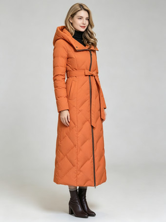 Women's Long Down Jacket Winter Puffer Coat Thick Warm Outerwear