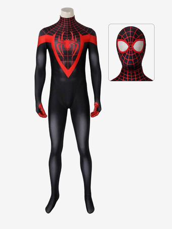 ブラック 究極のスパイダーマンコスチュームマイルズモラレスマーベルコミックスーパーヒーローコスプレキャットスーツ