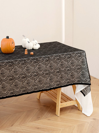 ハロウィン ブラックレース ゴーストハンド テーブルクロス、不気味なパーティーテーブルデコレーション、プレイスマット