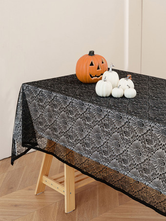 ハロウィン ブラックレース ゴーストハンド テーブルクロス、不気味なパーティーテーブルデコレーション、プレイスマット