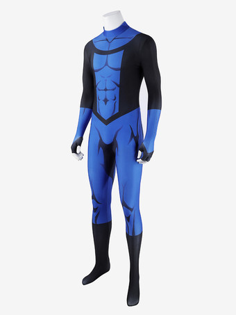 Costume cosplay di Mark Grayson vestito blu stampato dalla serie Invincible S3.