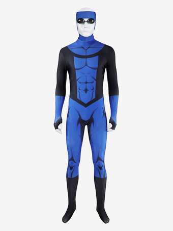 BluCostume cosplay di Mark Grayson vestito blu stampato dalla serie Invincible S3.