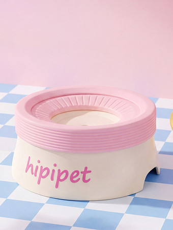 ホワイト Hipipet こぼれにくい浮遊式ペット用給水ボウル、600ml/1200ml 口が濡れない給水器（犬猫用）