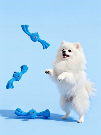 かわいいタコのTPRぬいぐるみ、音の鳴る犬用噛むおもちゃ、小型犬・中型犬用耐久性のある歯固めおもちゃ、分離不安の緩和