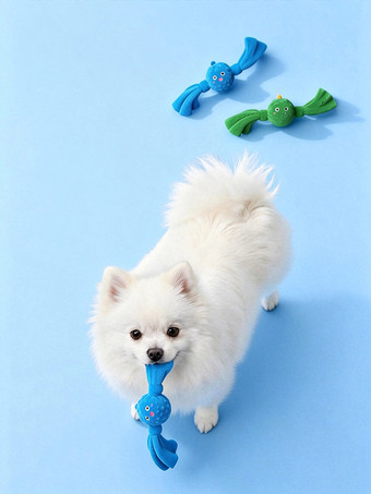 ブルー かわいいタコのTPRぬいぐるみ、音の鳴る犬用噛むおもちゃ、小型犬・中型犬用耐久性のある歯固めおもちゃ、分離不安の緩和