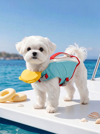 イエローHipidog 強力浮力ペット用ライフジャケット、体重3～80ポンドの小型・中型・大型犬用、調節可能・クイックリリース式犬用スイミングベスト