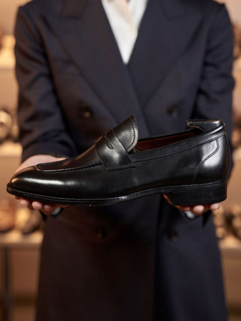 メンズ ペニーローファー スクエアトゥ スリッポン ローヒール ペニーシューズ プロム ホームカミング ウェディングシューズ