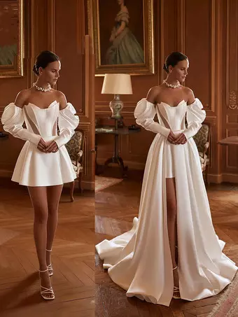 Abito Midi In Raso Con Cappuccio E Vita Increspata - Donna Elegante Per Sera E Cocktail - Colore Acqua Taglia XS