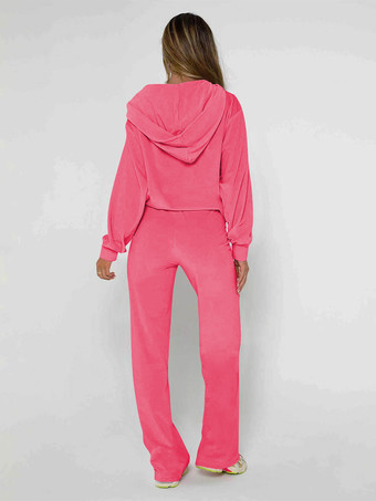 ベロアワイドレッグカジュアルフィットトラックスーツ（レディース）2026