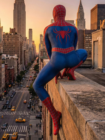 マーベルコミックスパイダーマンマーベルコミックトビーマグワイアスター付きコスプレコスチューム
