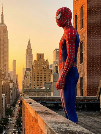 マーベルコミックスパイダーマンマーベルコミックトビーマグワイアスター付きコスプレコスチューム