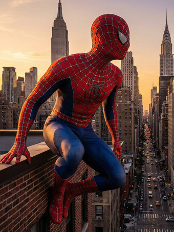 マーベルコミックスパイダーマンマーベルコミックトビーマグワイアスター付きコスプレコスチューム