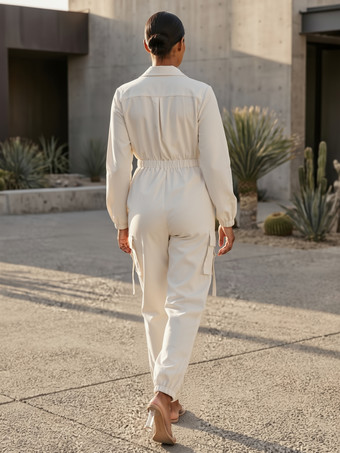 Cargo-Overall mit elastischem Bund und Taschen für Damen 2026