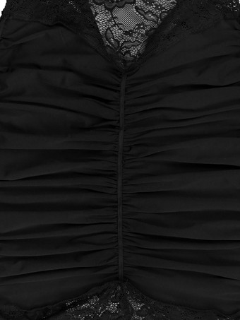 オフショルダー ルーシュ レース シアーパネル スリムフィット フィッシュテール ロングガウン レディース 2026