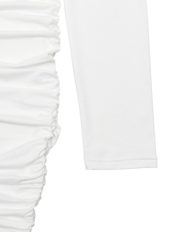 Mini abito moderno arricciato con scollo a V profondo per donna 2026