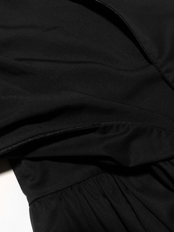 Abitino nero con spalline sottili Mini abiti svasati per festa di compleanno