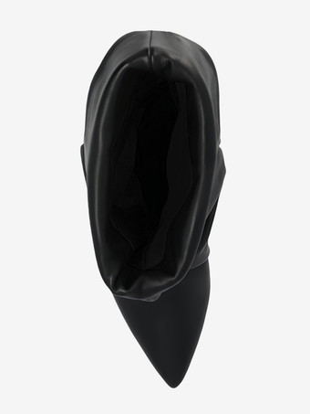 Botas de gamuza holgadas con tacón de gatito y punta puntiaguda de leopardo