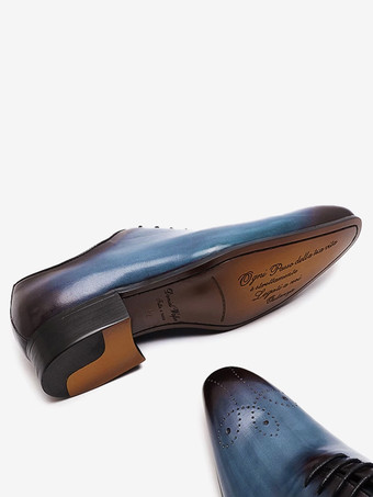 Zapatos de vestir para hombre zapatos Oxford de calidad con punta redonda zapatos de piel de vaca para graduación y boda