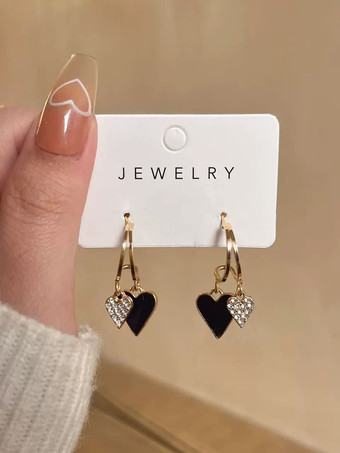 Orecchini pendenti a doppio cuore per donna 2026