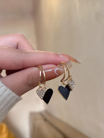 Orecchini pendenti a doppio cuore per donna 2026