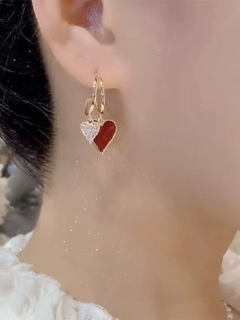 Orecchini pendenti a doppio cuore per donna 2026